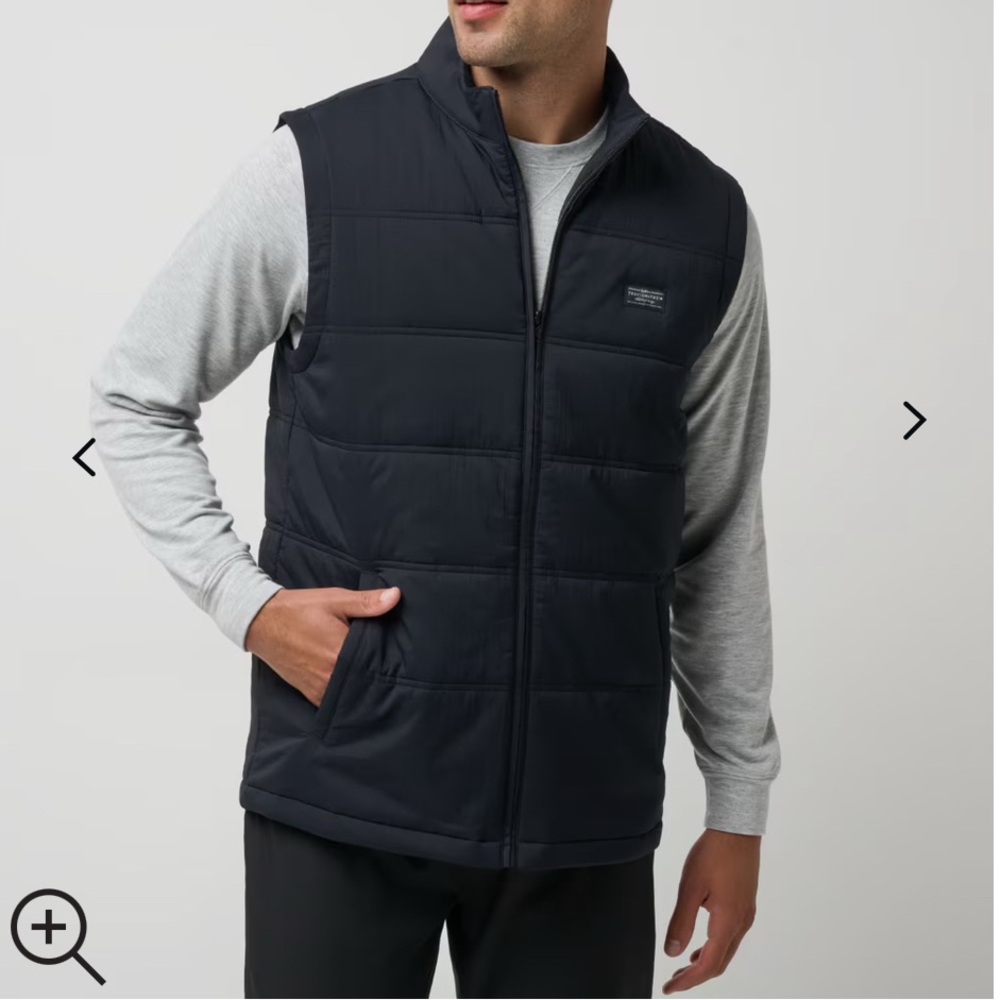 Men's Travis Mathew Black Puffer Vest Medium